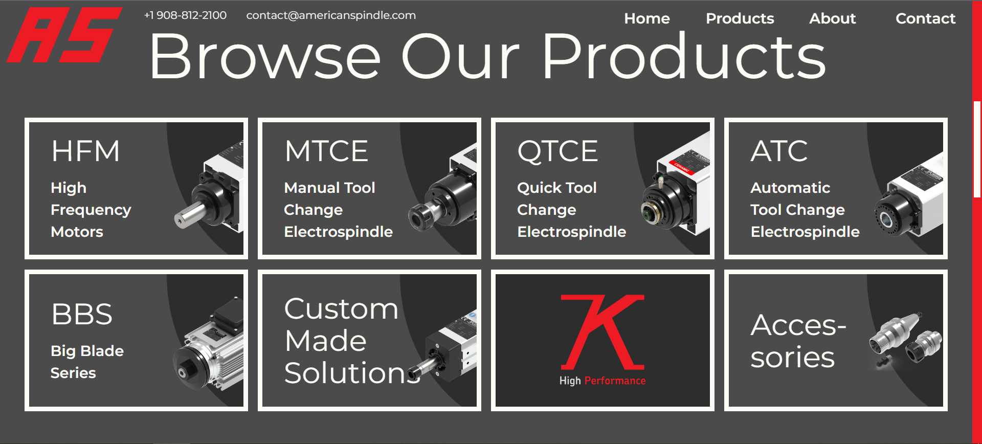 Products page.
