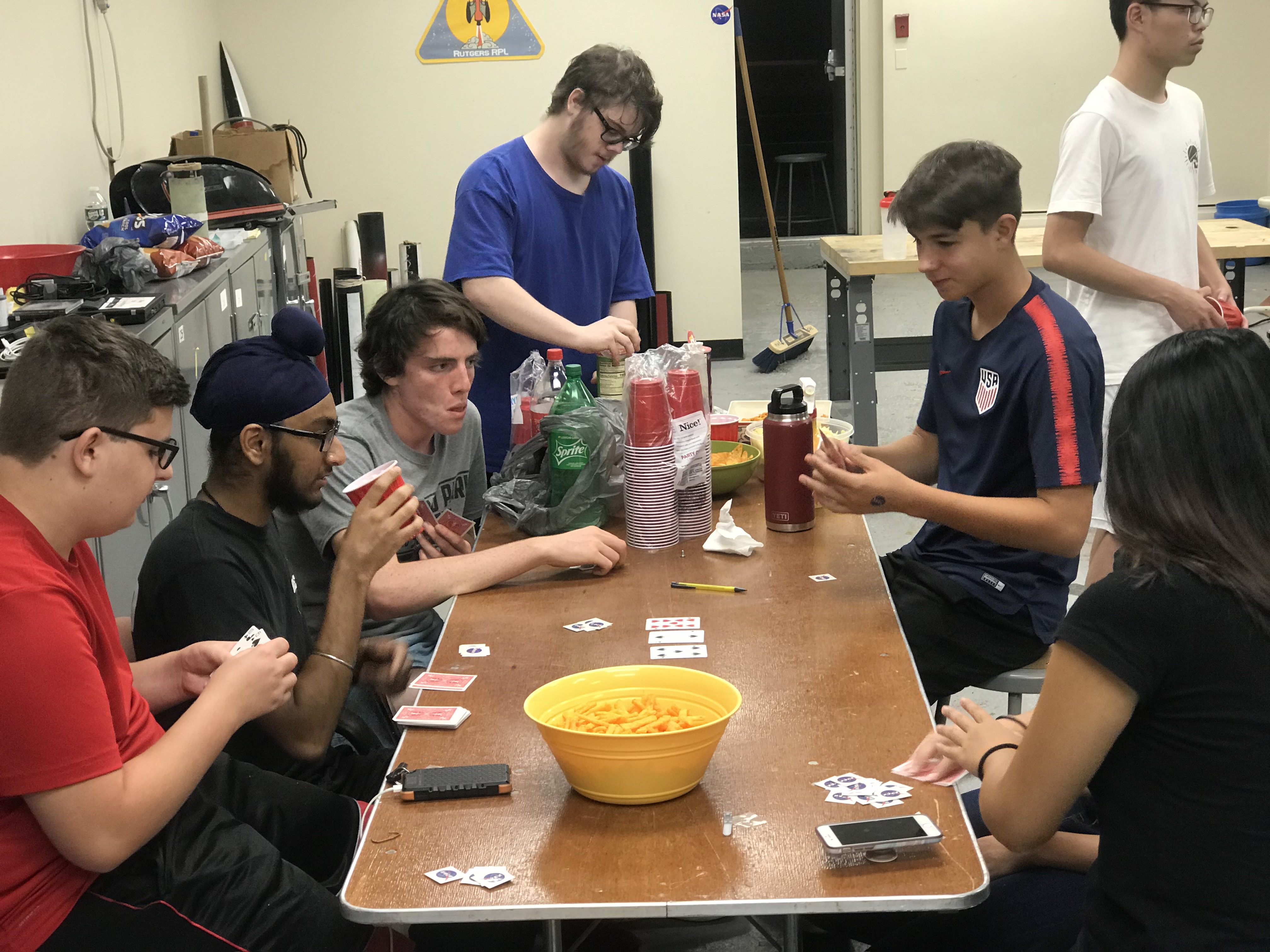 A team bonding night at the barracks.