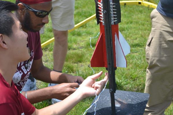 Arming the rocket.