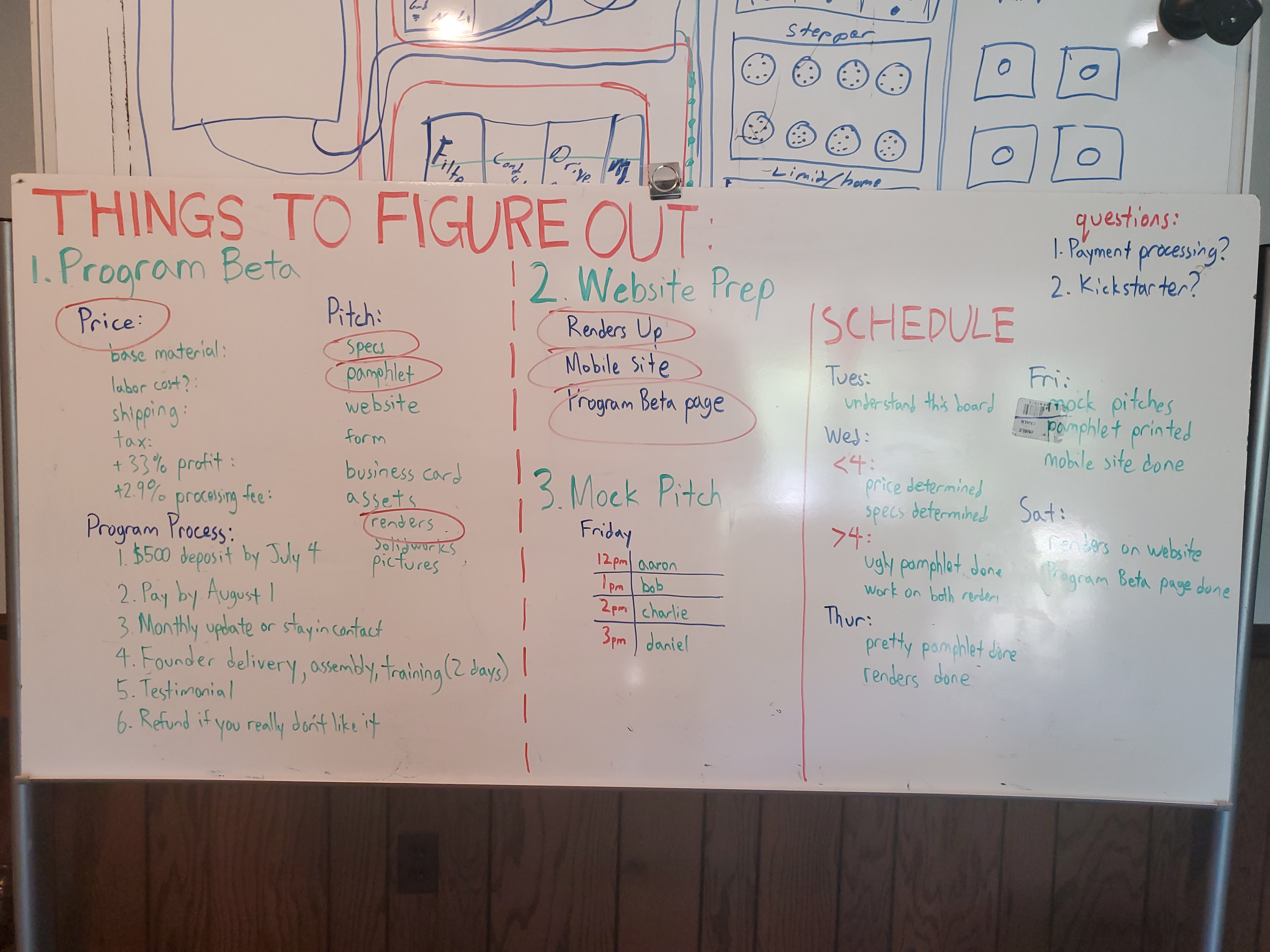 Kickstarter battle plan.